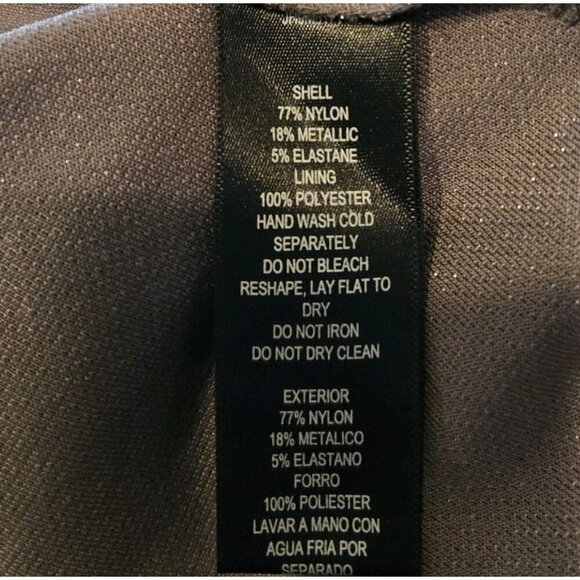 Jessica Howard Wide Leg Womens Jumpsuit Silver Metallic 12 Bat Wing L JH9-8171 E - Picture 8 of 8